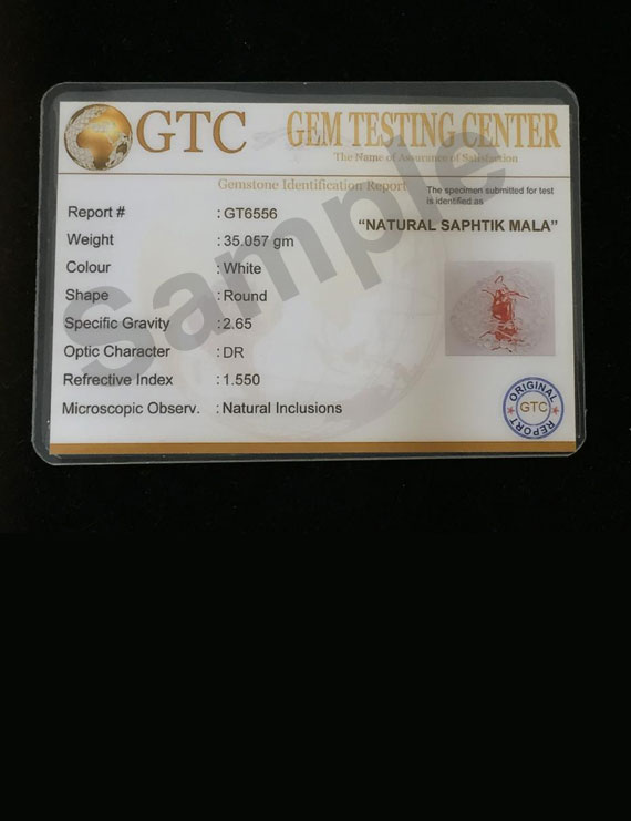 Sphatik Mala Diamond Cut (Top Quality) Lab Certified